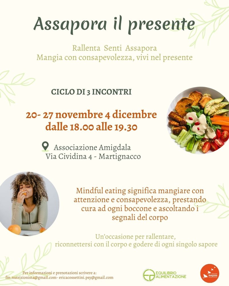 Volantino con date del percorso e informazioni